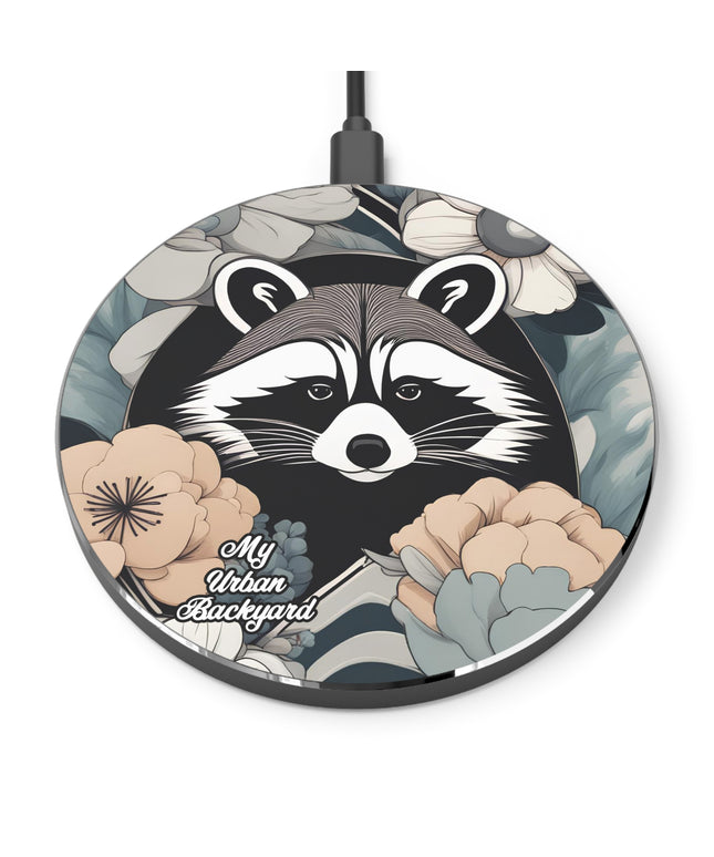 Rocco Pawsley, Raccoon 10W Wireless Charger for iPhone, Android, Earbuds