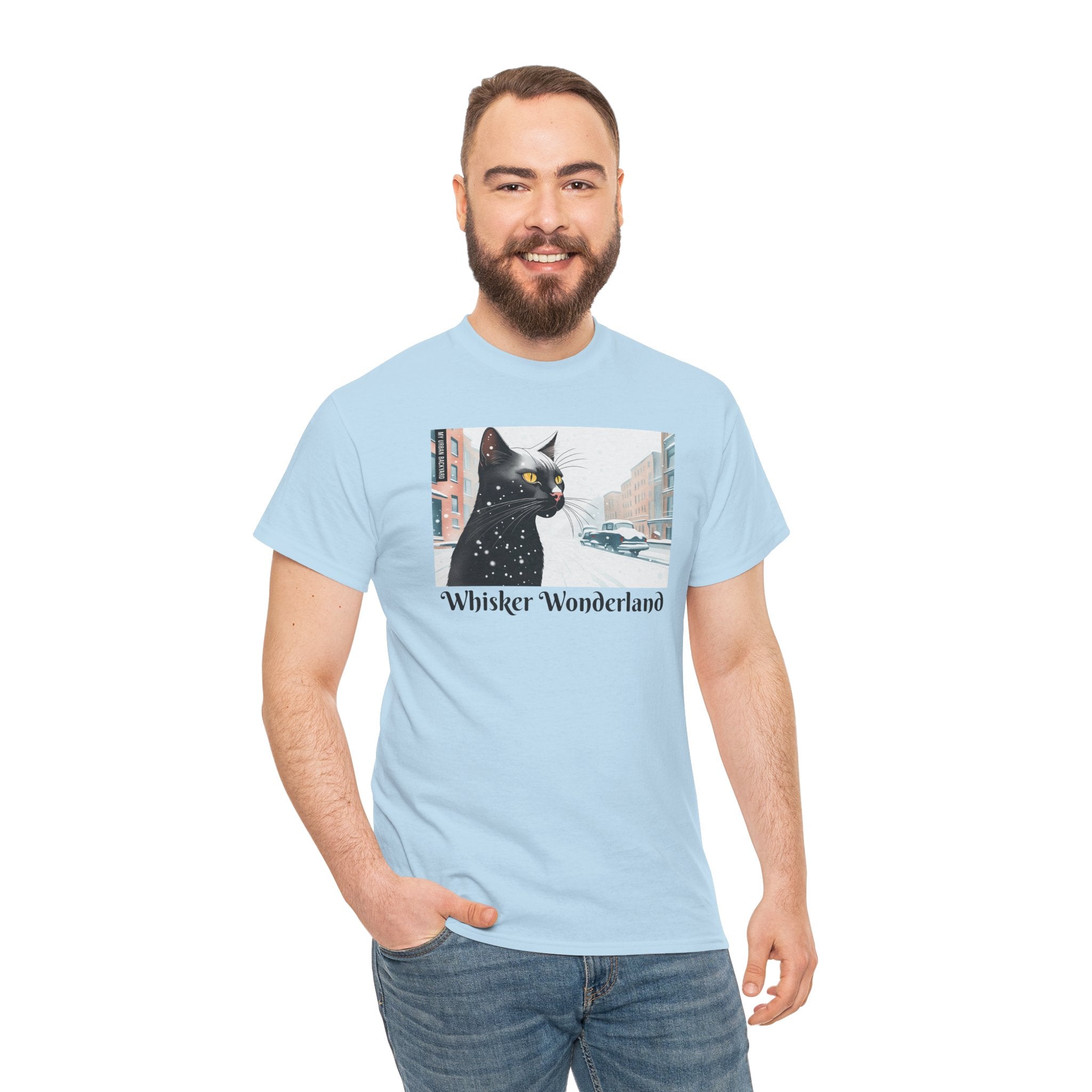 Whisker Wonderland Unisex Heavy Cotton Tee - Cozy Cat Lover's T-Shirt