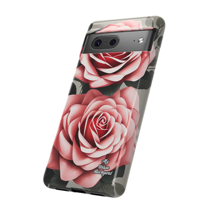 Pink Rose Flowers, Cell Phone Case - Apple, Samsung or Google Pixel