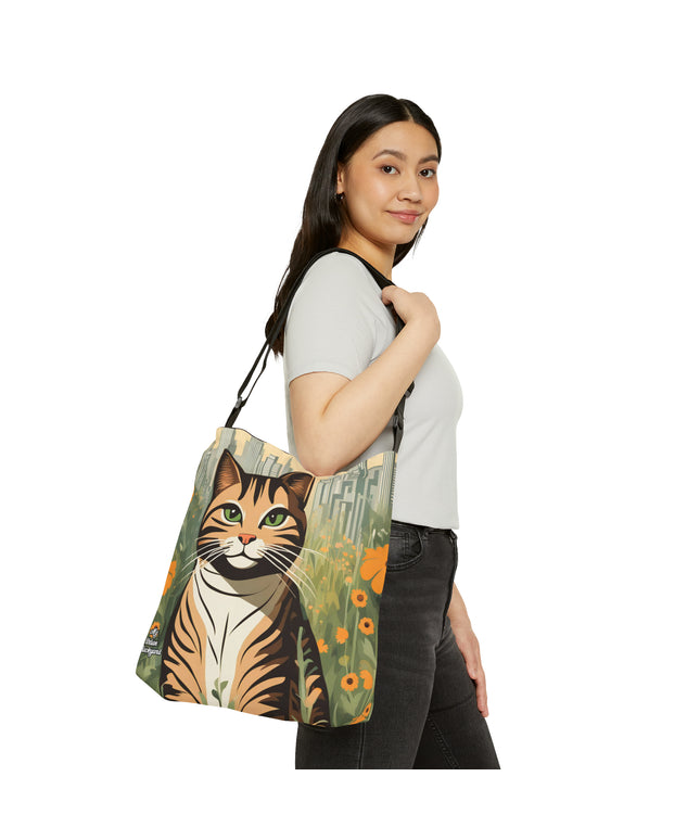Finn Purrington, Cat Tote Bag with Adjustable Strap - Trendy and Versatile