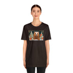 Art Deco Holiday Bear, Soft 100% Jersey Cotton T-Shirt, Unisex, Short Sleeve, Retail Fit