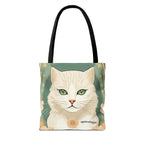 Blanca Purrington, Cat Tote Bag with Cotton Handles For Everyday Use, 3 Sizes