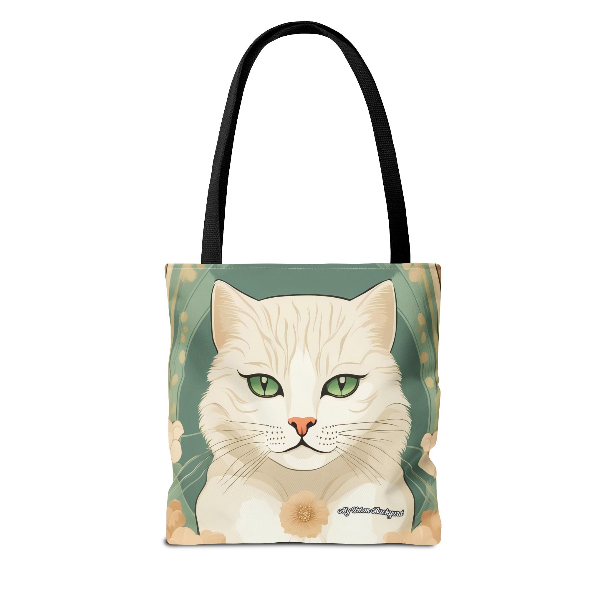 Blanca Purrington, Cat Tote Bag with Cotton Handles For Everyday Use, 3 Sizes