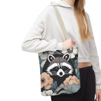 Rocco Pawsley, Raccoon Tote Bag with Cotton Handles For Everyday Use, 3 Sizes