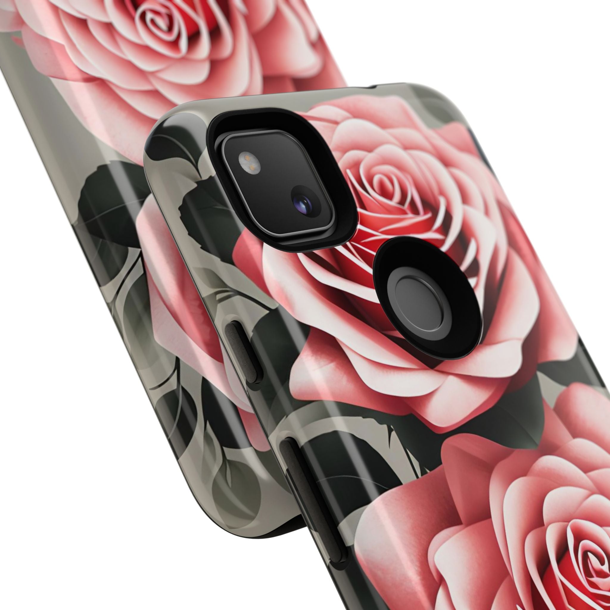 Pink Rose Flowers, Cell Phone Case - Apple, Samsung or Google Pixel