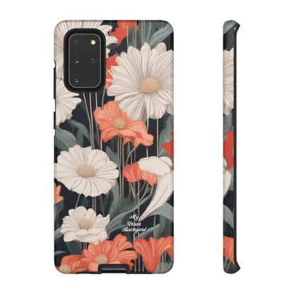 Art Deco Flowers, Cell Phone Case - Apple, Samsung or Google Pixel