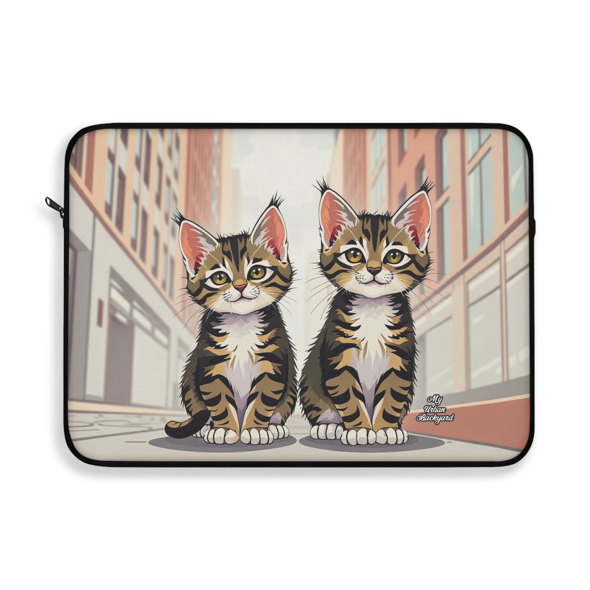 Cute Tabby Kittens Laptop Sleeve | Cat Case for Pet Lovers | Gift for Students, Work, Home, Birthdays, Cat Lovers