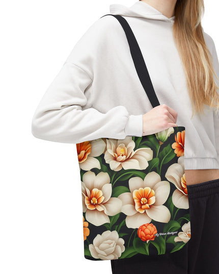 Pretty Flowers Tote Bag with Cotton Handles For Everyday Use, 3 Sizes