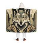 Luther Greyfang, Wolf Hooded Sherpa Fleece Blanket