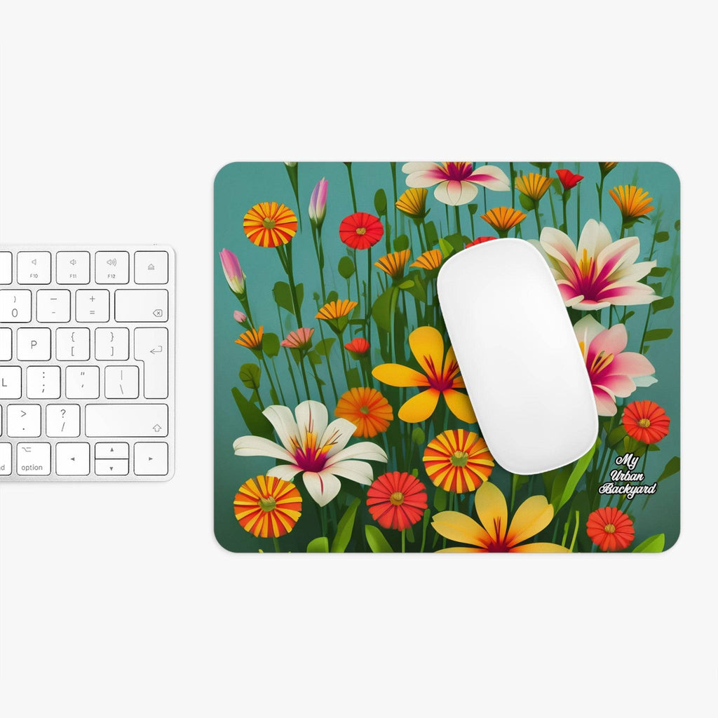 Computer Mouse Pad, Non-slip rubber bottom, Wildflowers