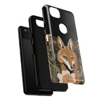 Art Deco Coyote with Flower, Cell Phone Case - Apple, Samsung, Google Pixel