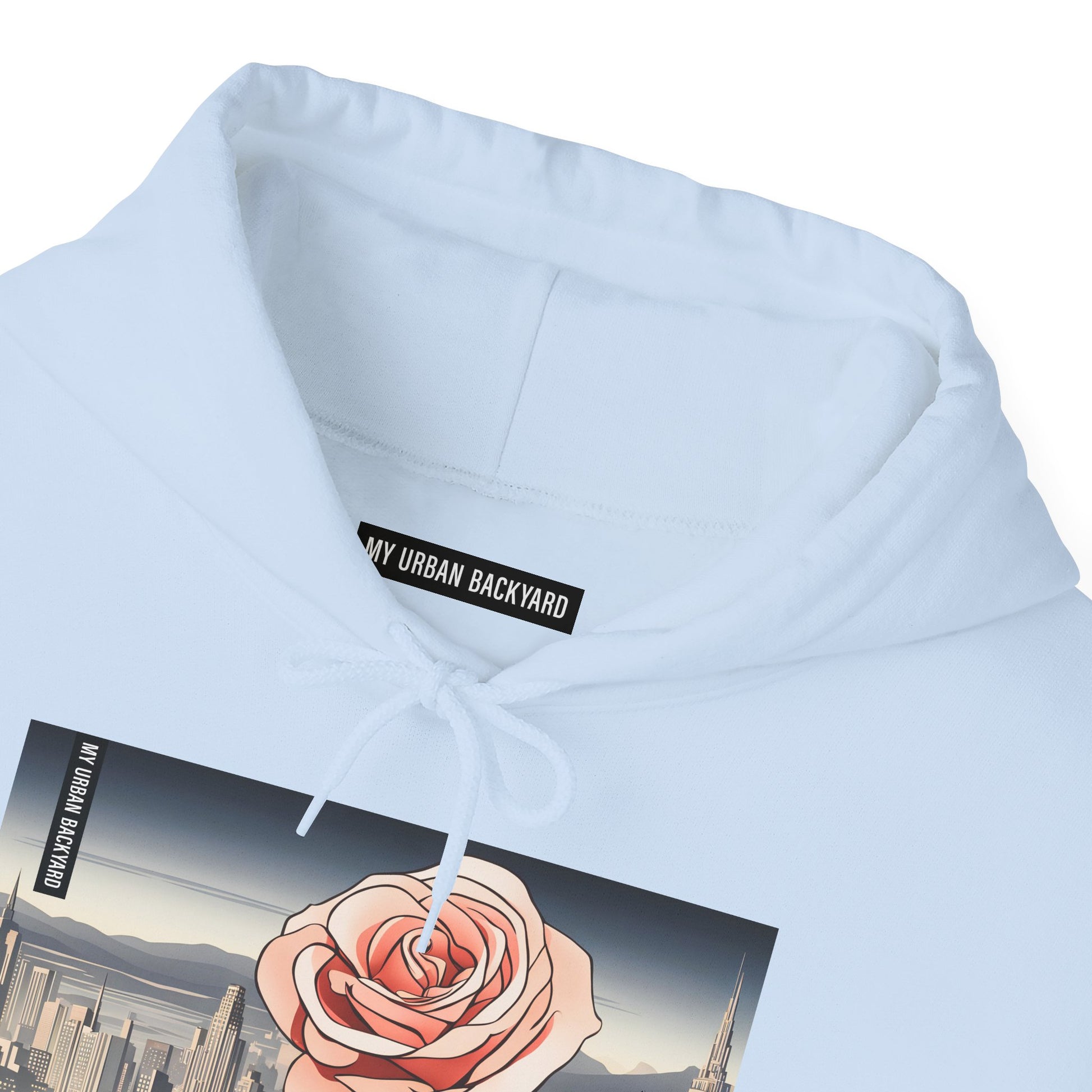 City Rose Unisex Hoodie - Cozy Gift for Plant Lovers, Floral Sweatshirt for Spring, Comfortable Everyday Wear, Birthday Present