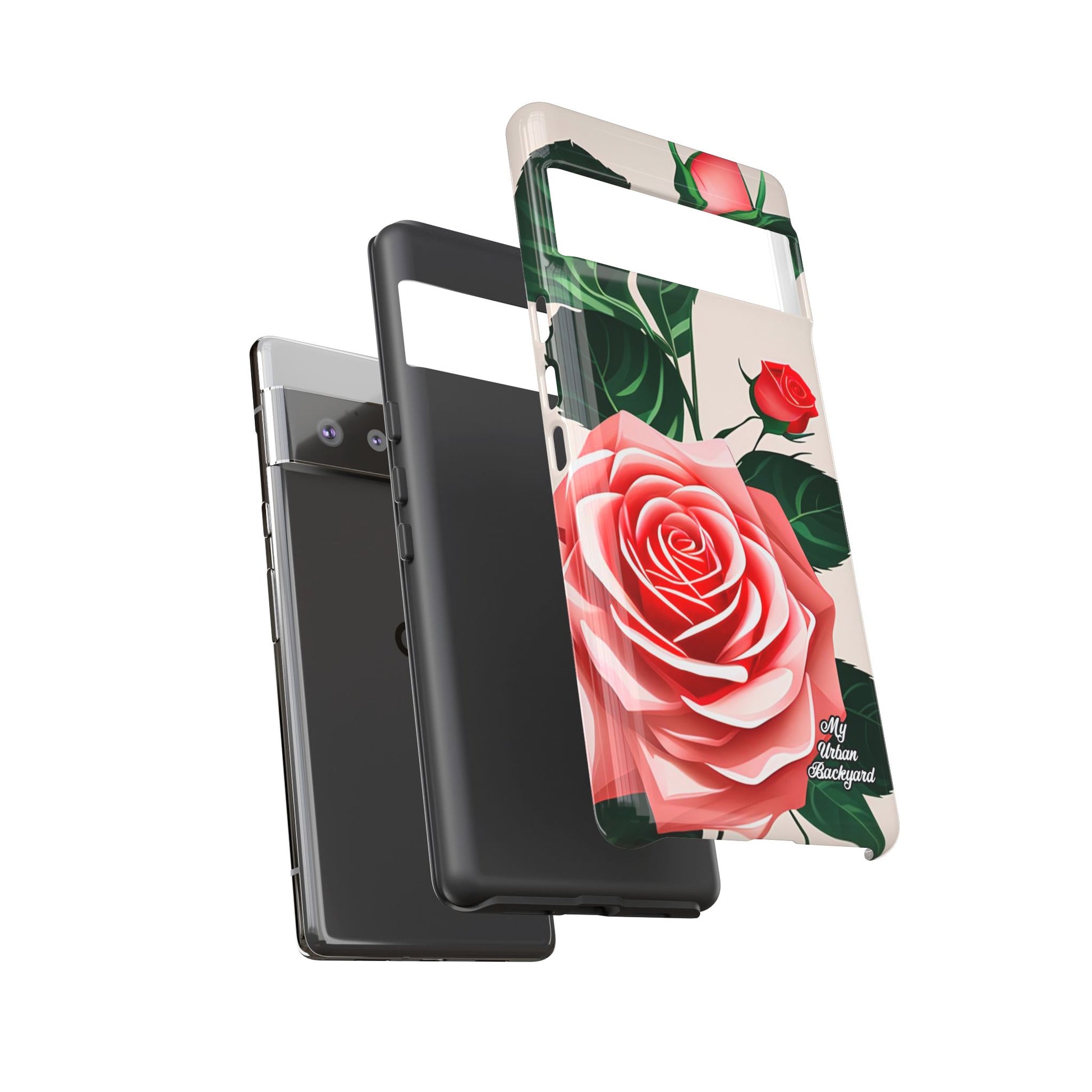Pink Rose Flowers, Cell Phone Case - Apple, Samsung, Google Pixel