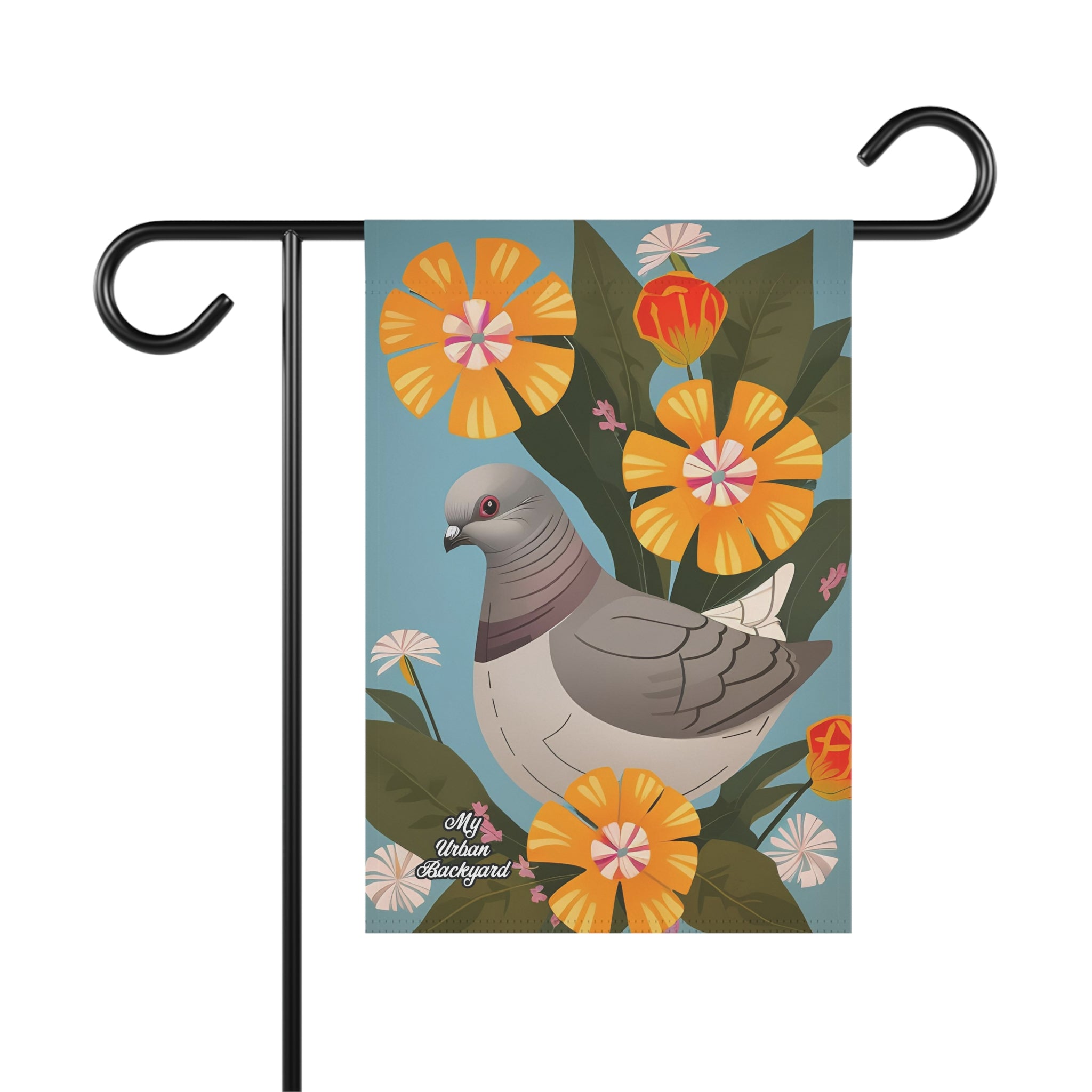 Pigeon and Flowers, Garden Flag