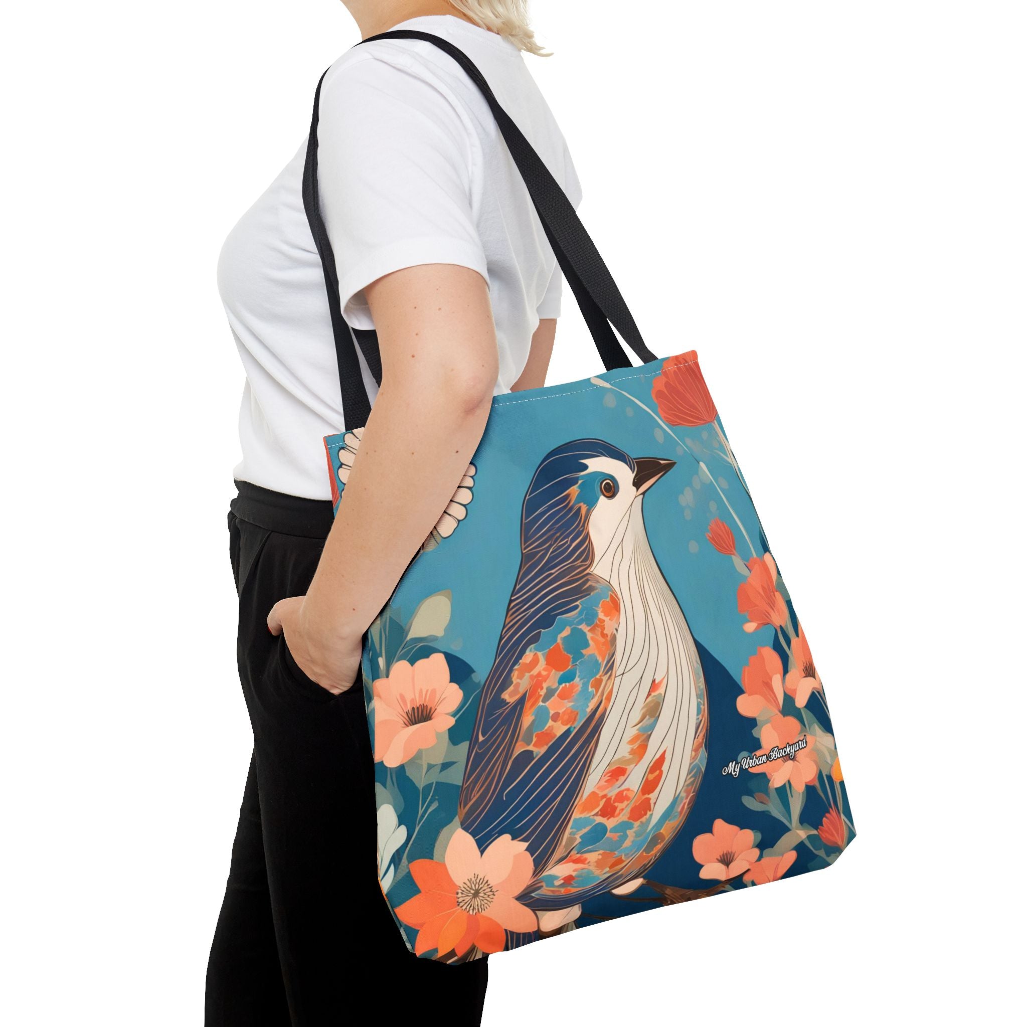 Colorful Bird Tote Bag with Cotton Handles For Everyday Use, 3 Sizes