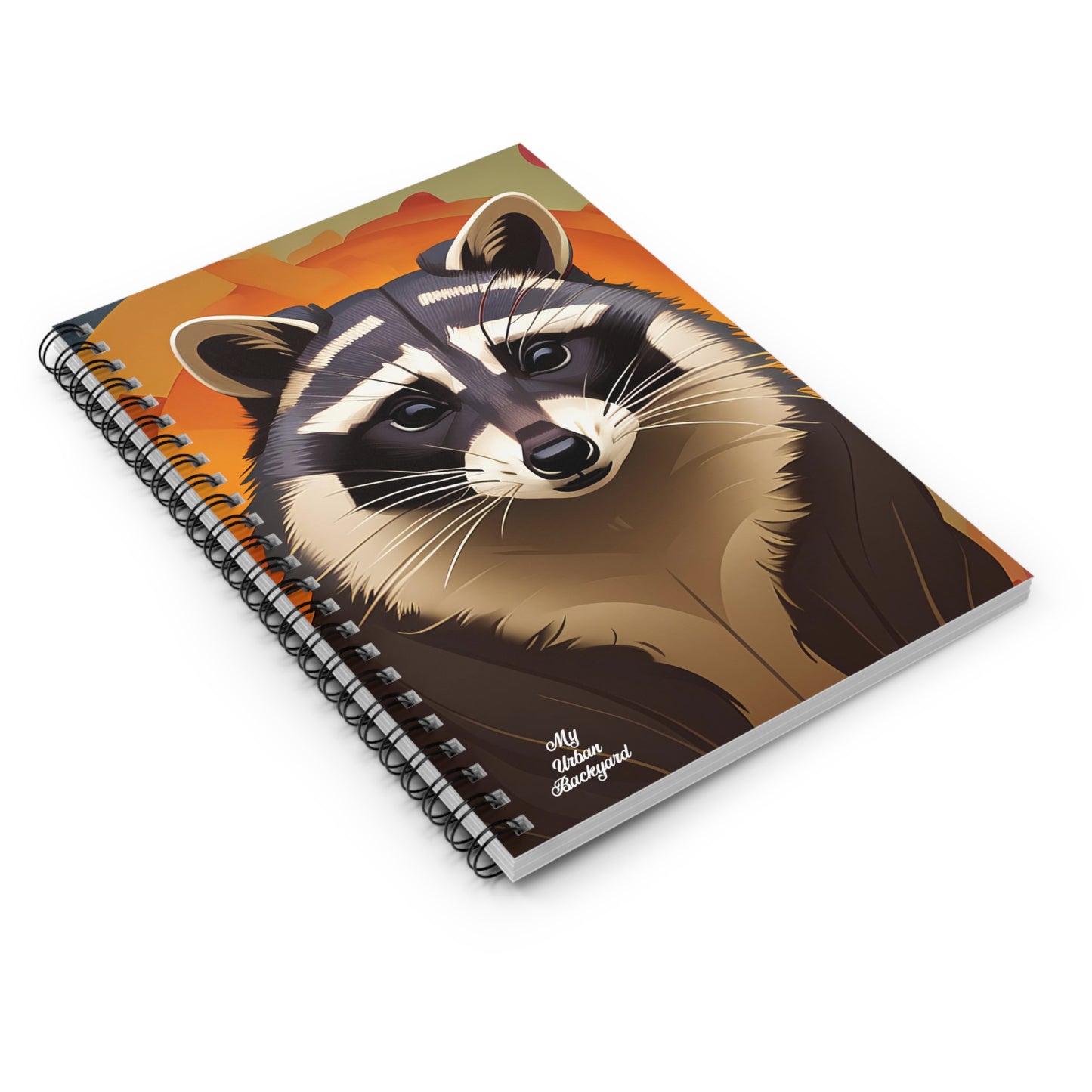 Raccoon at Sunset, Spiral Notebook Journal - Write in Style