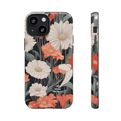 Art Deco Flowers, Cell Phone Case - Apple, Samsung or Google Pixel