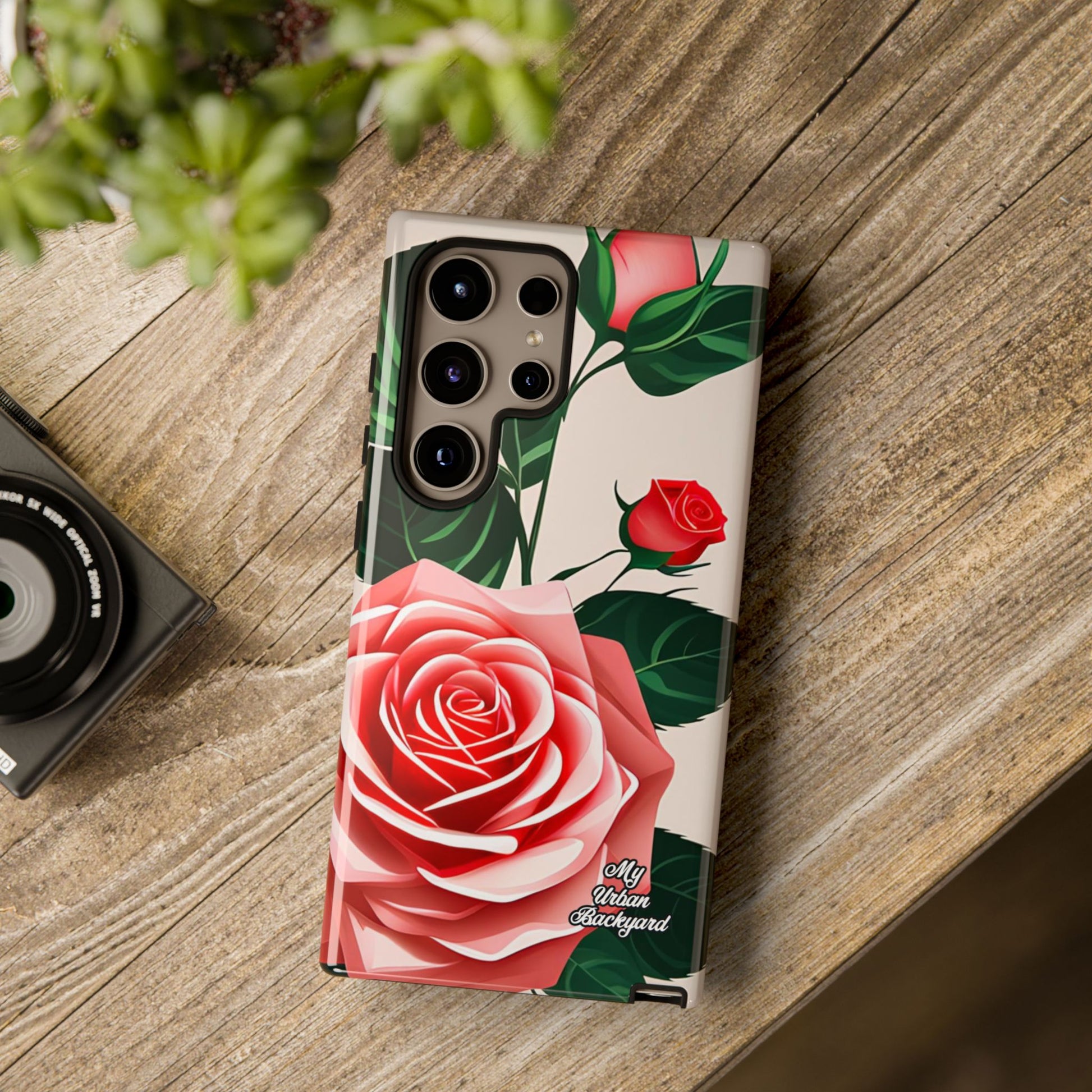 Pink Rose Flowers, Cell Phone Case - Apple, Samsung, Google Pixel