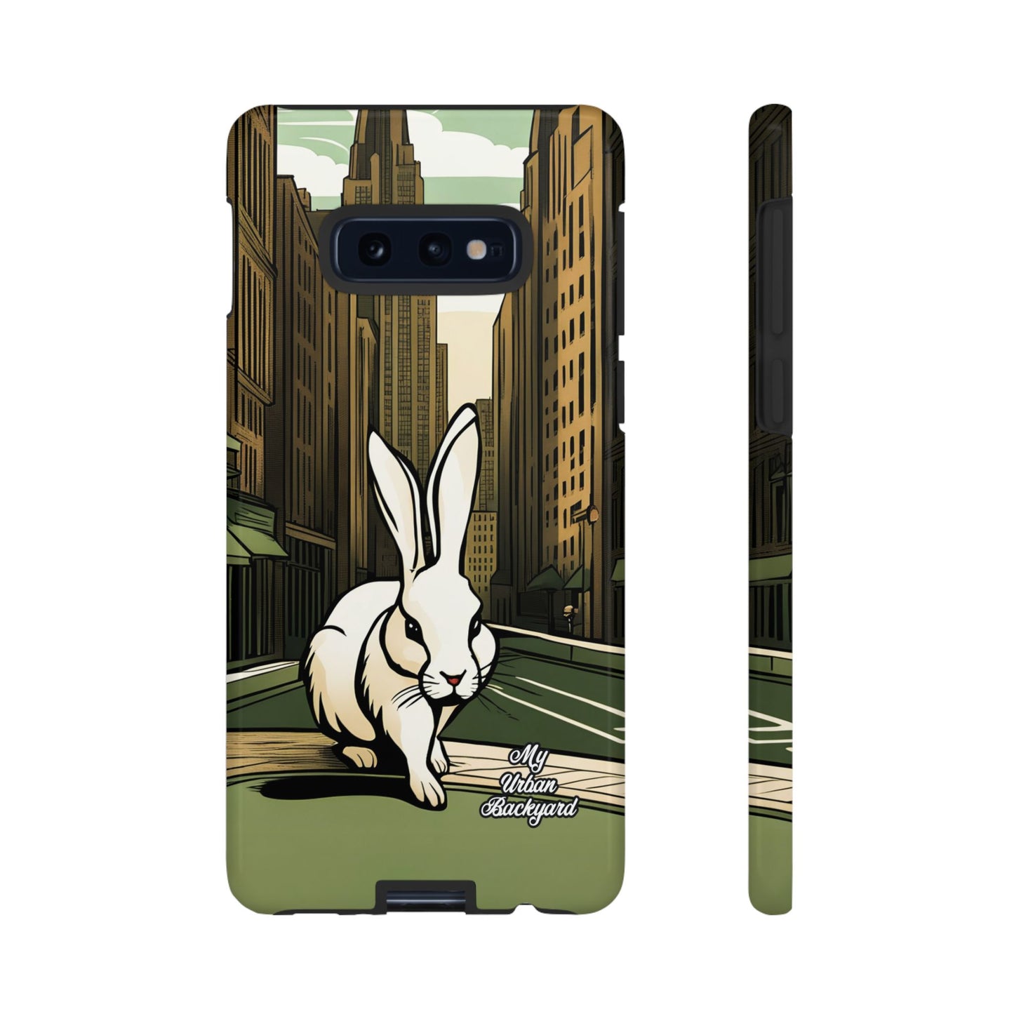 White Rabbit on a City Street, Cell Phone Case - Apple, Samsung, or Google Pixel