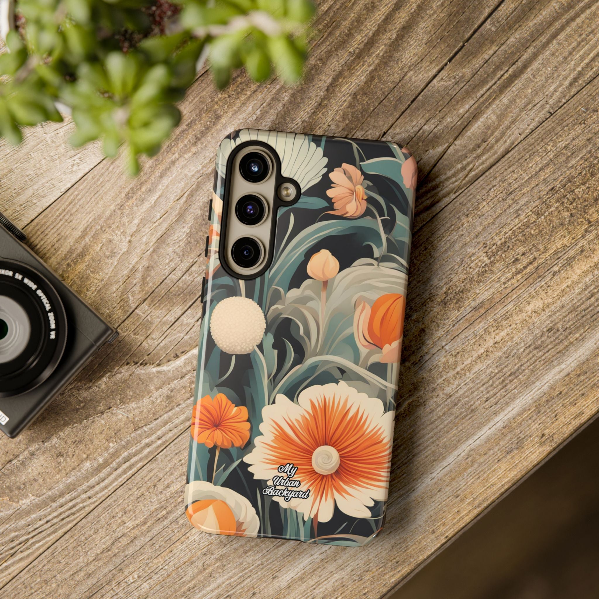 Orange and White Flowers, Cell Phone Case - Apple, Samsung, Google Pixel