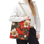 Holiday Flowers, Tote Bag with Cotton Handles