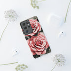 Pink Rose Flowers, Cell Phone Case - Apple, Samsung or Google Pixel