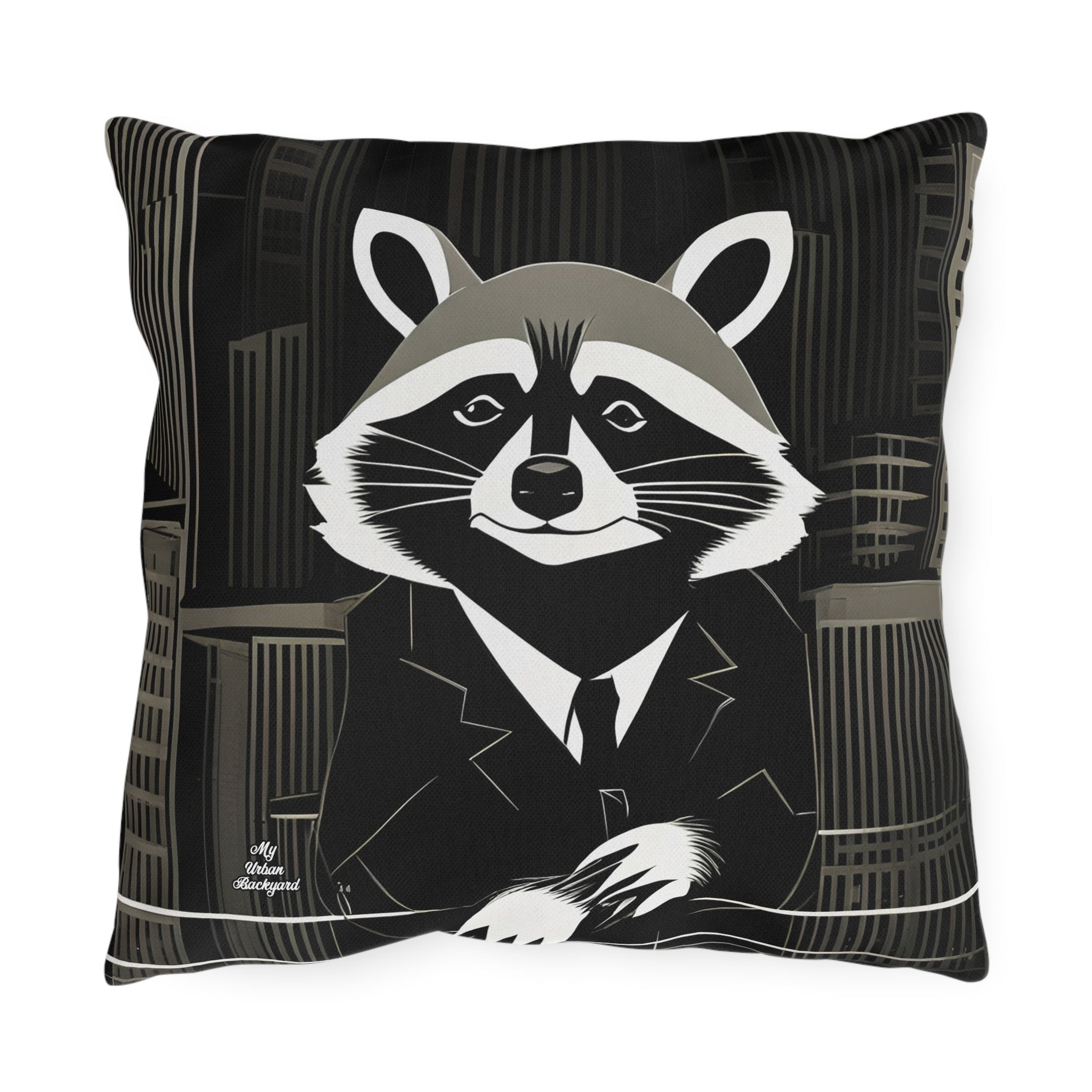 Oliver Nighteyes, Raccoon Throw Pillow