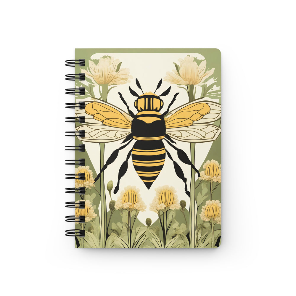 Bee and Wildflowers Spiral Journal