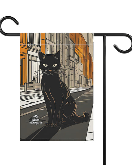 Lucian Purrcrest, Cat Garden Flag for Yard, Patio, Porch, or Work, 12"x18" - Flag only