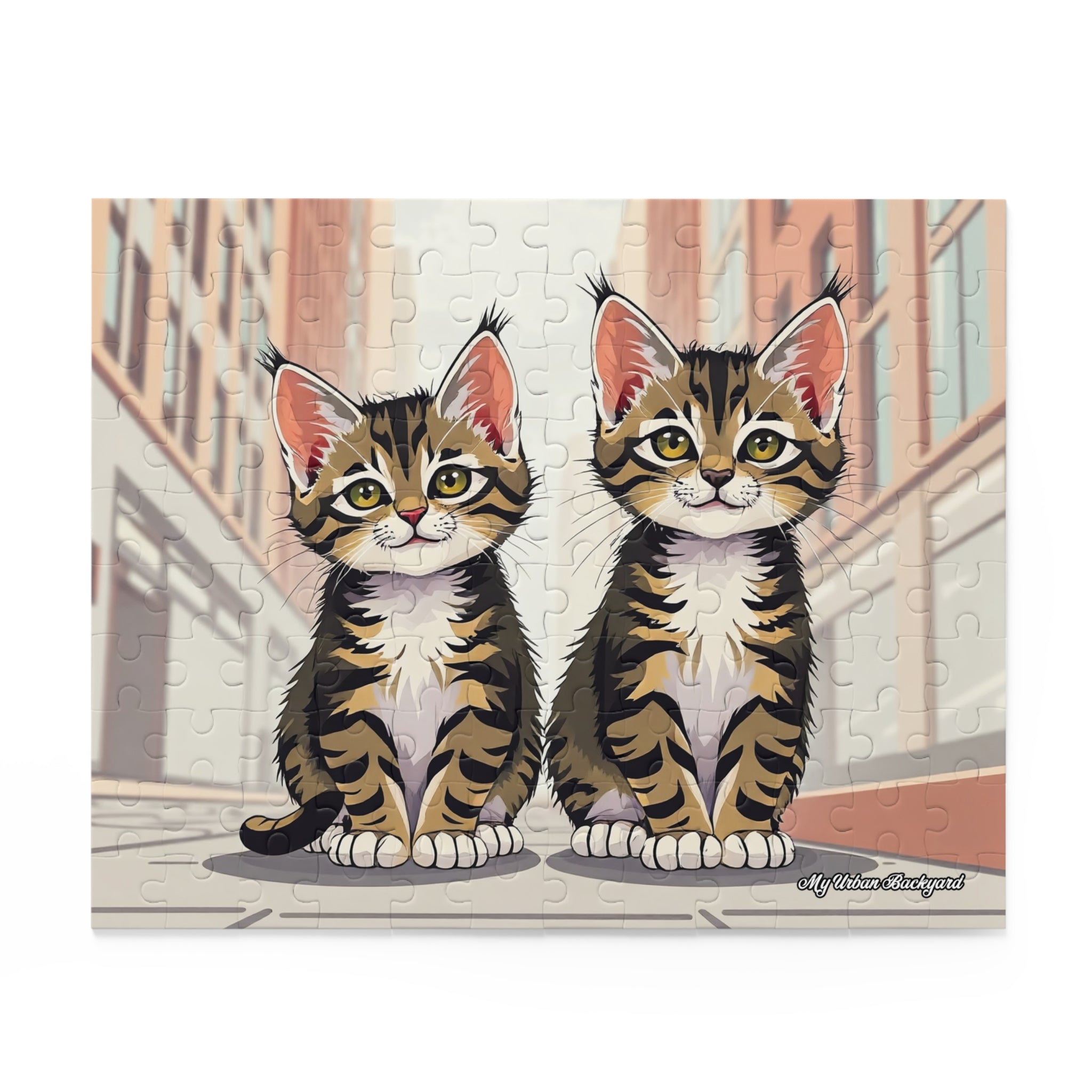 Cute Tabby Kittens Jigsaw Puzzle - Fun Family Activity, Perfect Gift for Cat Lovers, (120, 252, or 500-Piece)