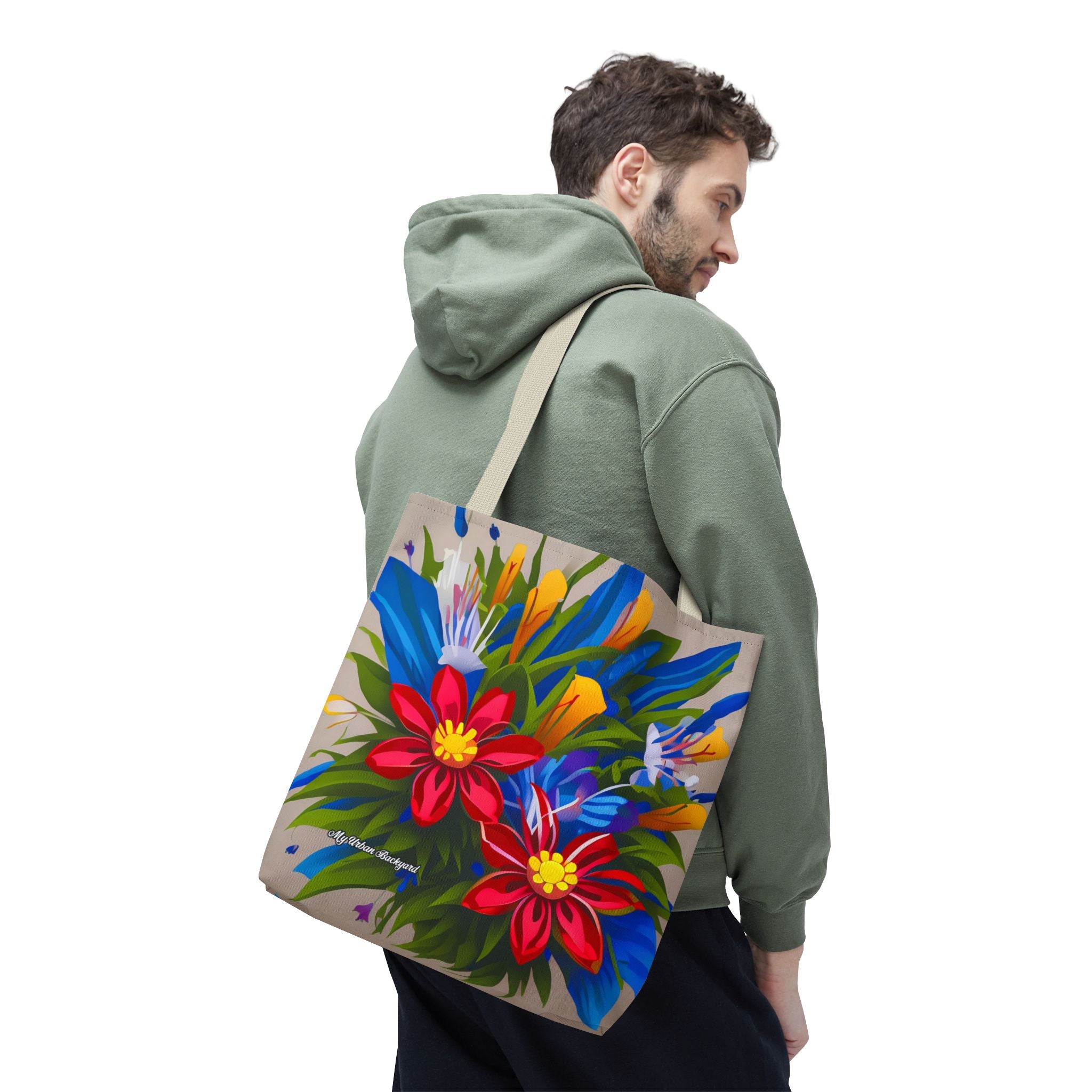 Vibrant Wildflowers Tote Bag with Cotton Handles For Everyday Use, 3 Sizes