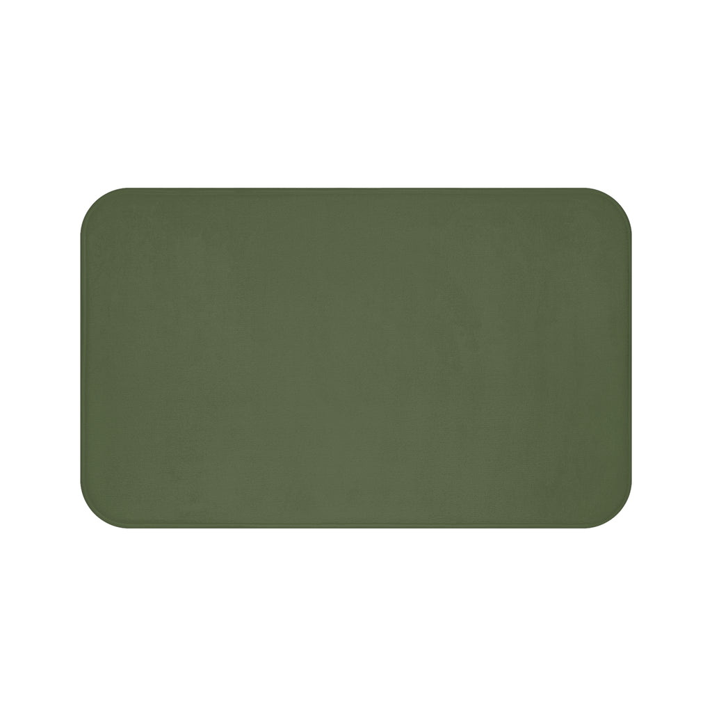 Moss Green Memory Foam Bath Mat — Soft Absorbent Bathroom Rug, 2 sizes