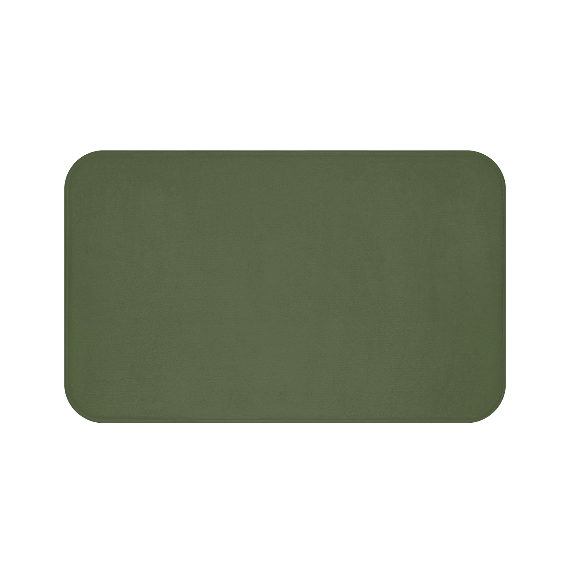 Moss Green Memory Foam Bath Mat — Soft Absorbent Bathroom Rug, 2 sizes