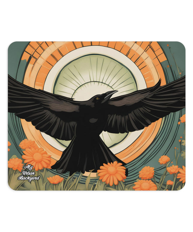 Flying Crow, Computer Mouse Pad - for Home or Office