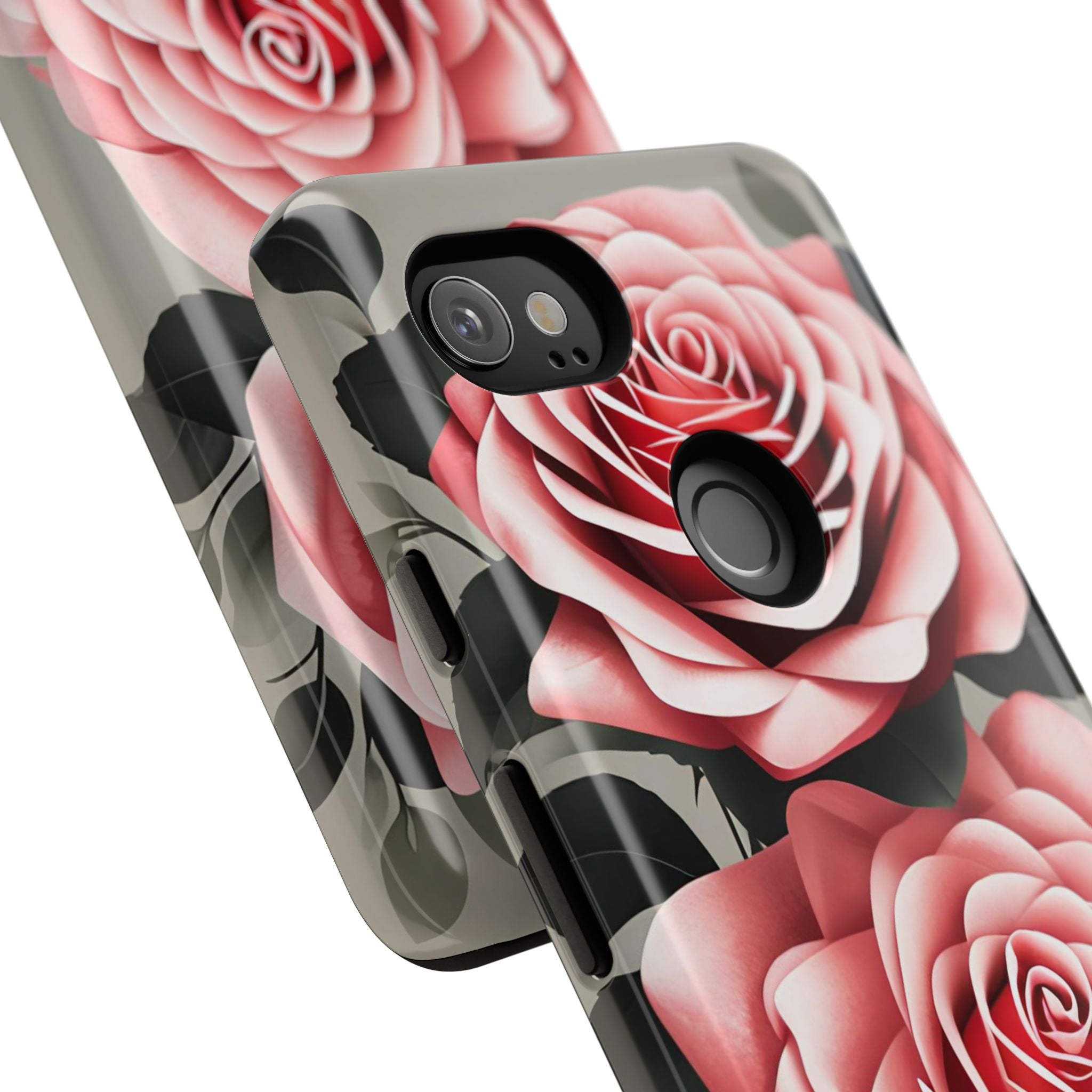 Pink Rose Flowers, Cell Phone Case - Apple, Samsung or Google Pixel