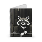 Oliver Nighteyes, Raccoon Spiral Notebook Writing Journal - 118 Ruled Pages