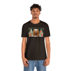 Art Deco Holiday Bear, Soft 100% Jersey Cotton T-Shirt, Unisex, Short Sleeve, Retail Fit