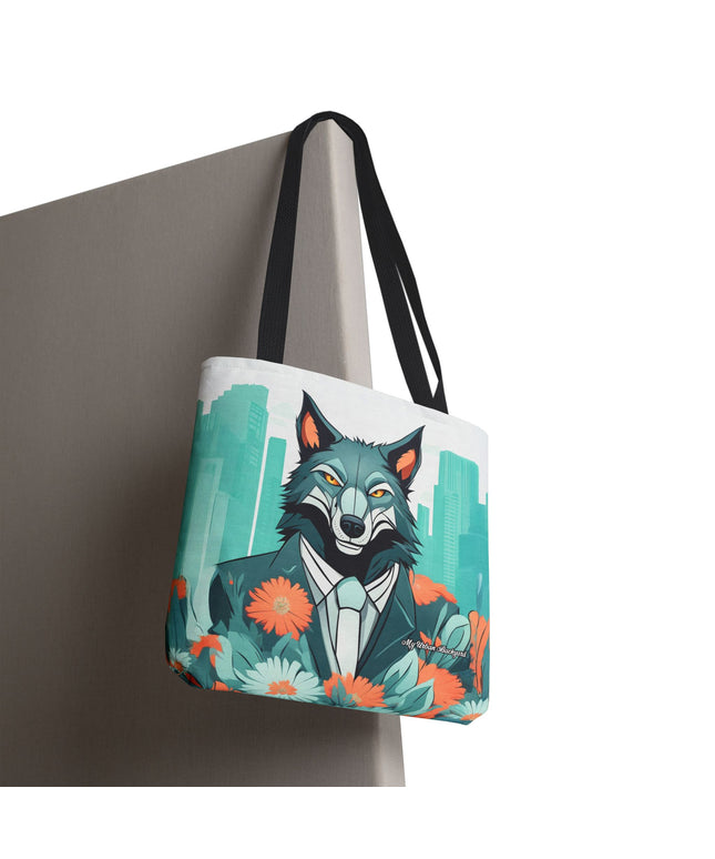 Vincent Blueclaw, Wolf Tote Bag with Cotton Handles For Everyday Use, 3 Sizes
