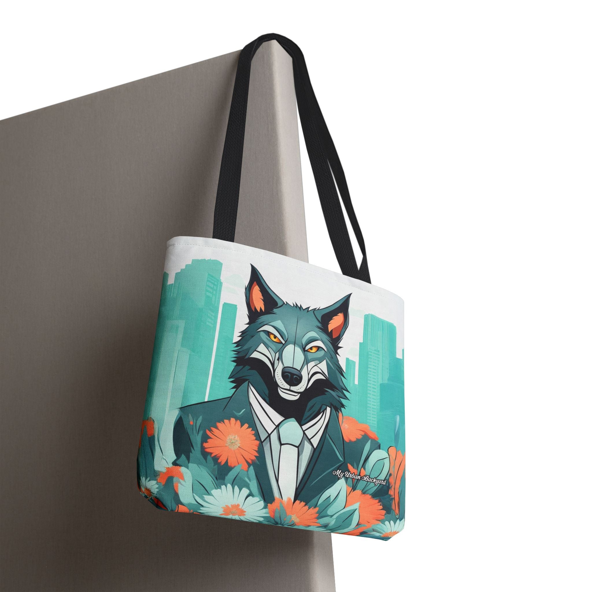 Vincent Blueclaw, Wolf Tote Bag with Cotton Handles For Everyday Use, 3 Sizes