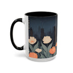 Cityscape with Flowers, Ceramic Coffee Mug