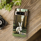 White Rabbit on a City Street, Cell Phone Case - Apple, Samsung, Google Pixel