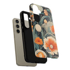 Orange and White Flowers, Cell Phone Case - Apple, Samsung, Google Pixel