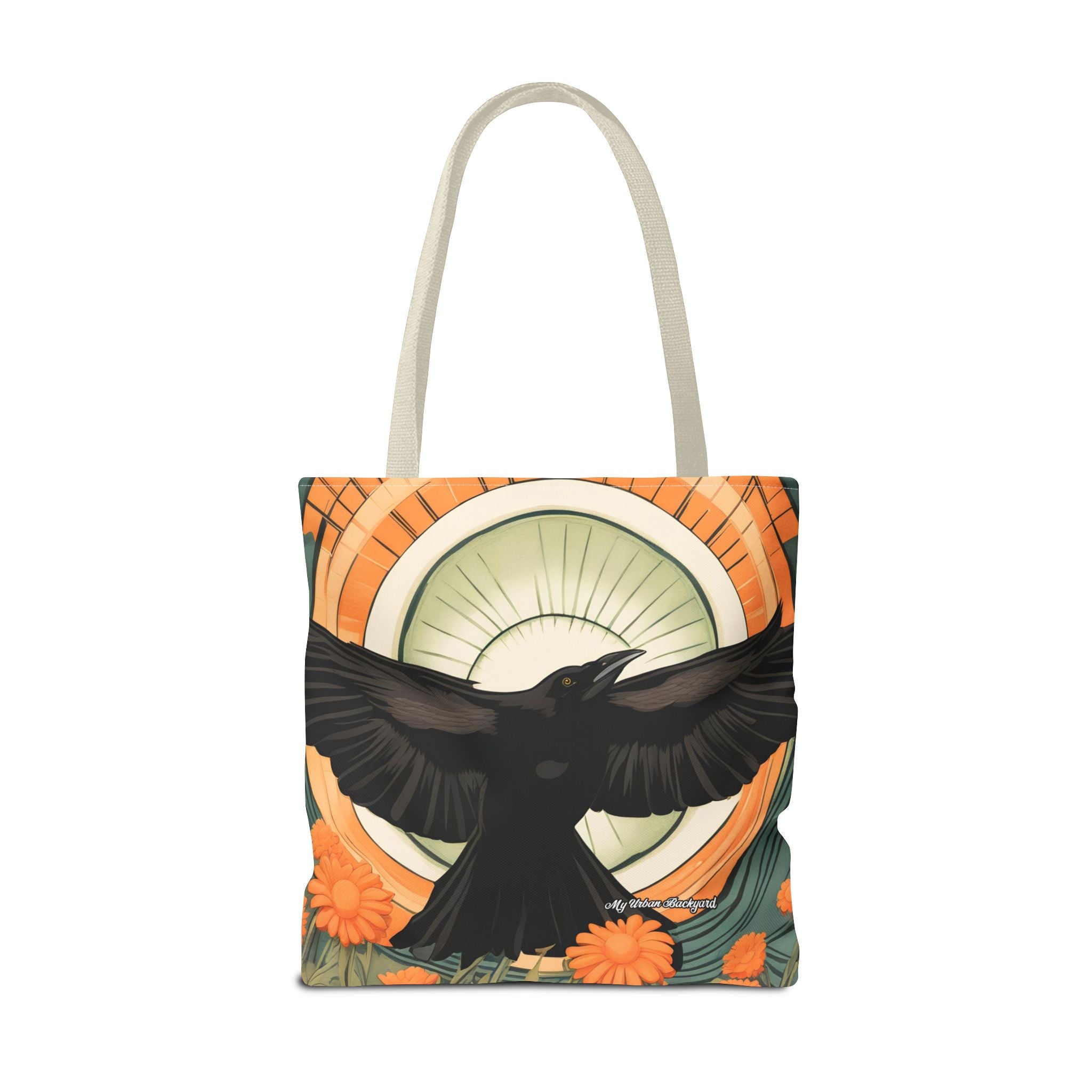 Flying Crow Tote Bag with Cotton Handles For Everyday Use, 3 Sizes