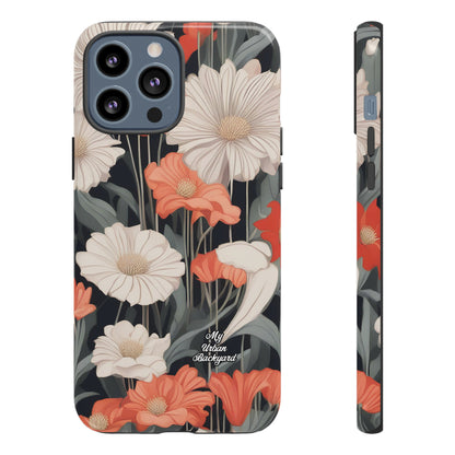 Art Deco Flowers, Cell Phone Case - Apple, Samsung or Google Pixel