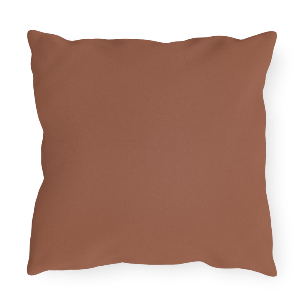 Art Deco Flowers, Terracotta accent color, Throw Pillow, Indoor/Outdoor Decor for Home or Office