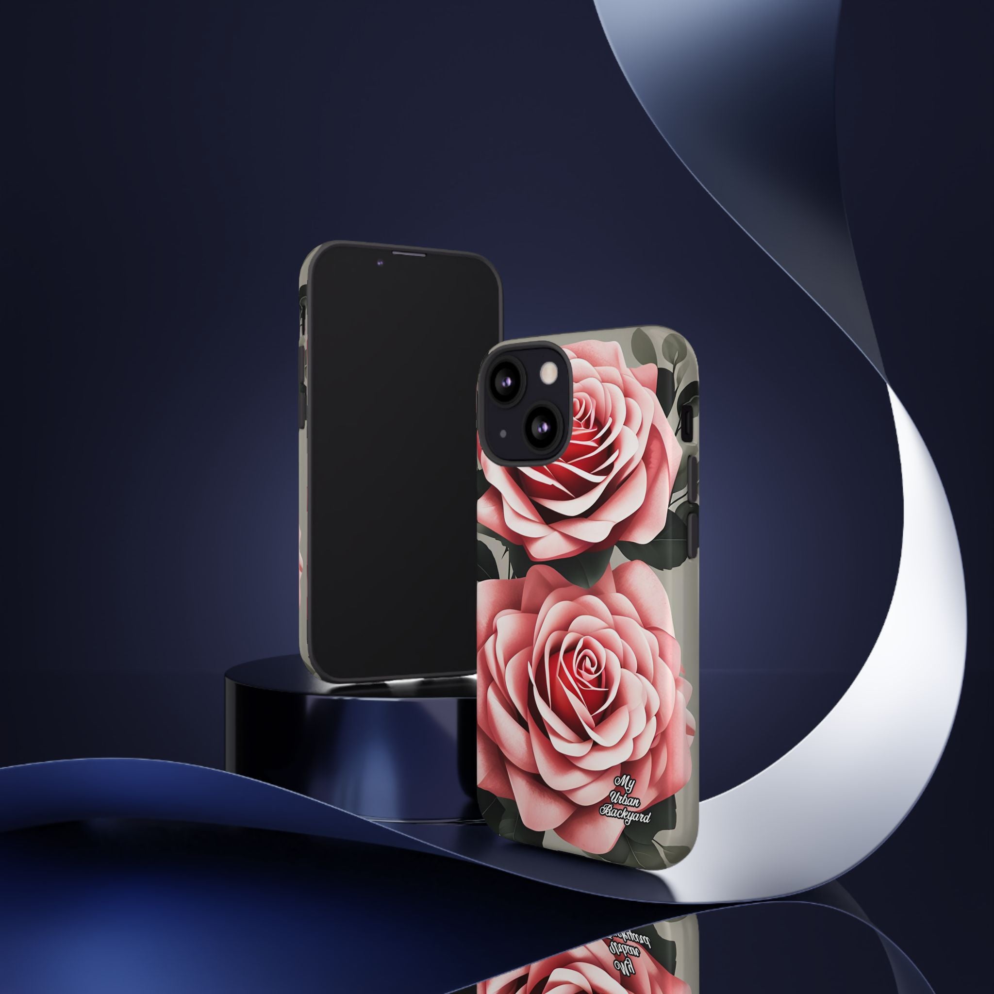 Pink Rose Flowers, Cell Phone Case - Apple, Samsung or Google Pixel