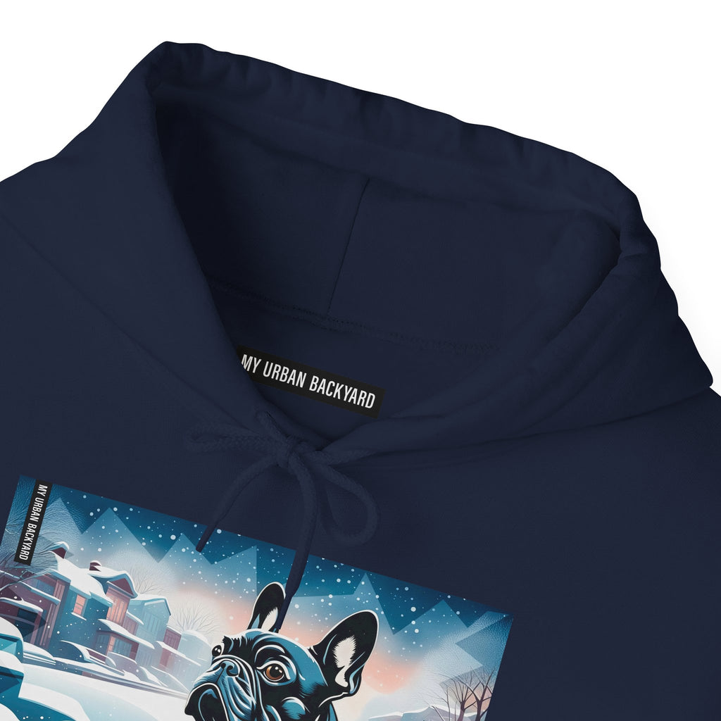 French Bulldog Hoodie w Front Pocket - Cozy, Unisex, Heavy Blend Sweatshirt