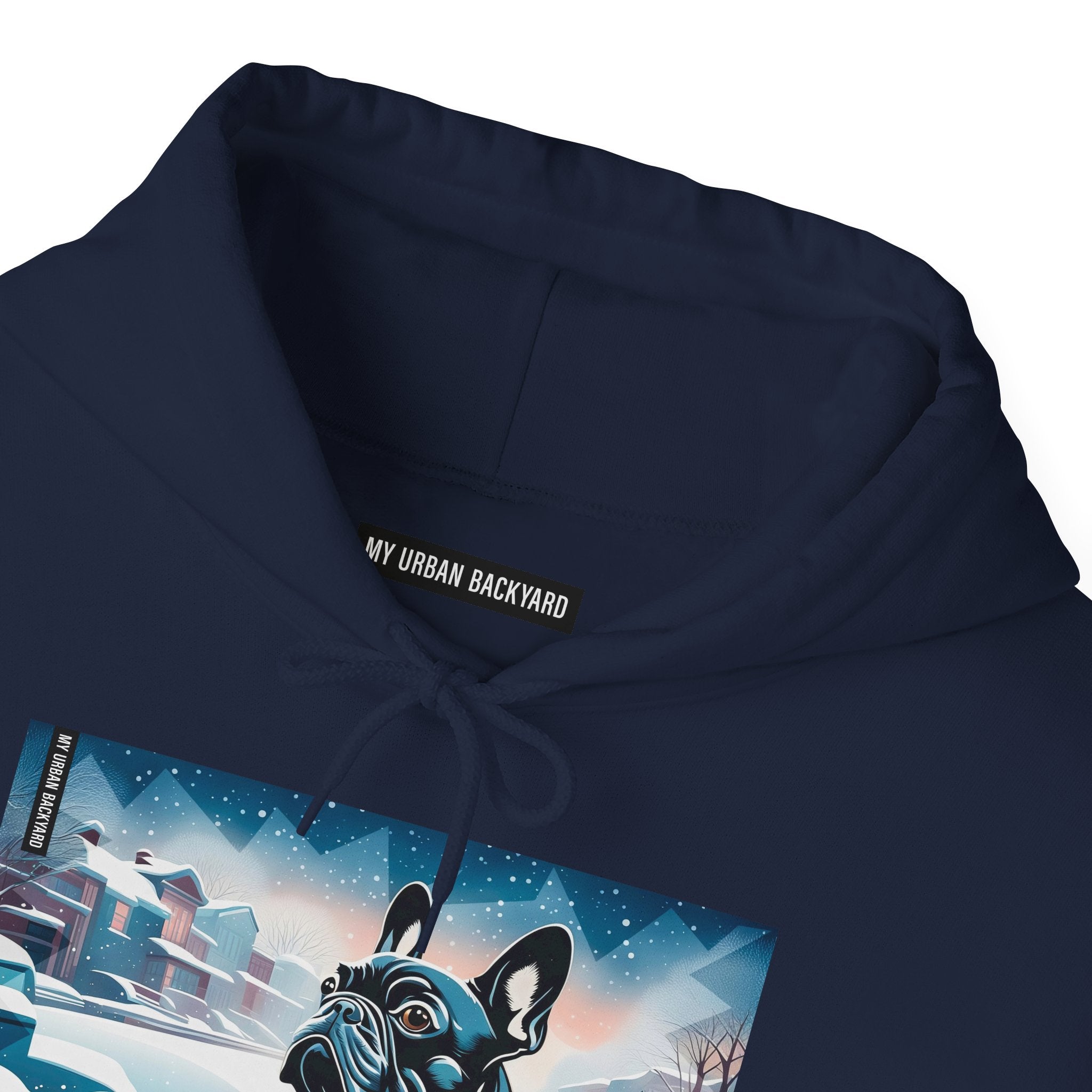 French Bulldog Hoodie w Front Pocket - Cozy, Unisex, Heavy Blend Sweatshirt