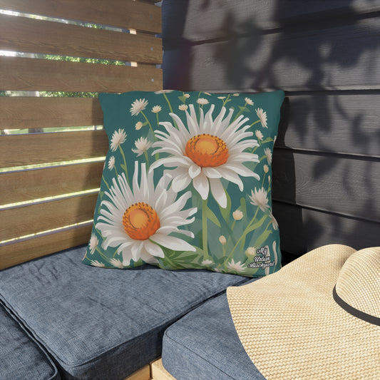 White Flowers, Versatile Throw Pillow - Home or Office Decor