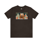 Art Deco Holiday Bear, Soft 100% Jersey Cotton T-Shirt, Unisex, Short Sleeve, Retail Fit